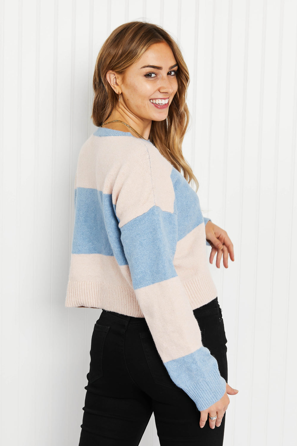 HYFVE Just Checking In Color Block Sweater -