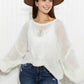 Sweet Generis Second Chances Cable-Knit Openwork Sweater -