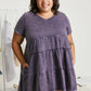 Sew In Love Breathtaking Views Tiered Mini Dress in Navy -