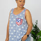 e. Luna Star Spangled Printed Sequin Pocket Tank -