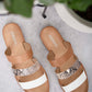 SODA Begin Anew Snakeskin Tri-Strap Sandals -