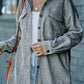 Textured Button Down Shirt Jacket with Pockets -