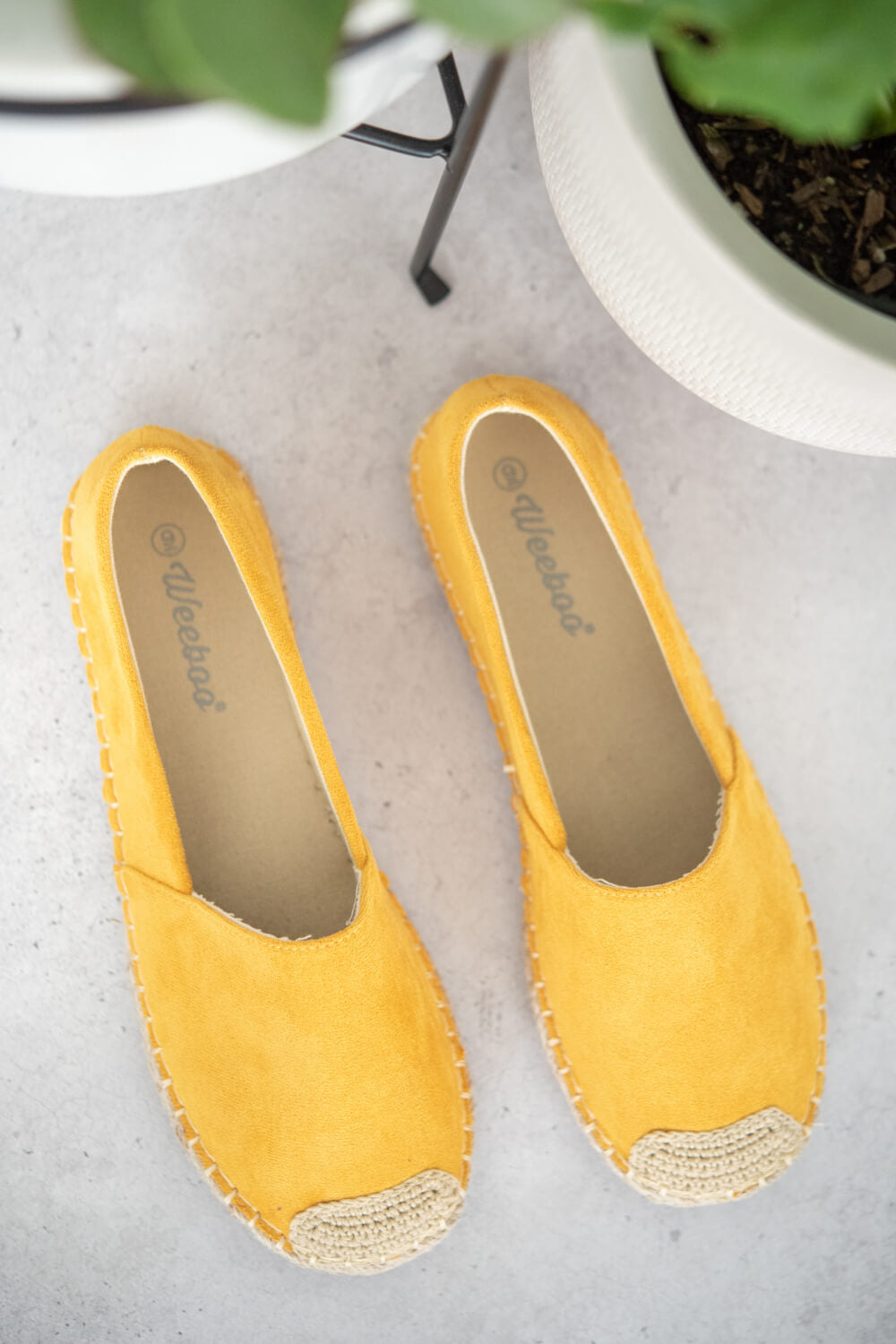 WeeBoo In Step Espadrille Slip-On Flats in Yellow -