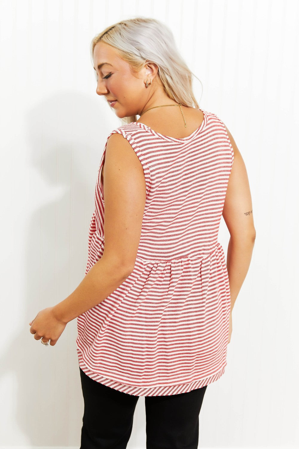 Ces Femme Carnival Nights Striped Sleeveless Top -