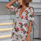 Floral Lace Trim Plunge Layered Dress -