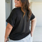 Sew In Love Let's Meet Up Polka Dot Tee in Black -