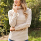 CY Fashion Since When Full SIze Striped Long Sleeve Turtleneck Top -