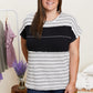 Sew In Love Ideal Date Color Block Striped Tee in Black -