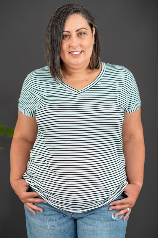 Sew In Love Running Free Striped Tee -