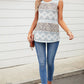 Geometric Leopard Print Tank -