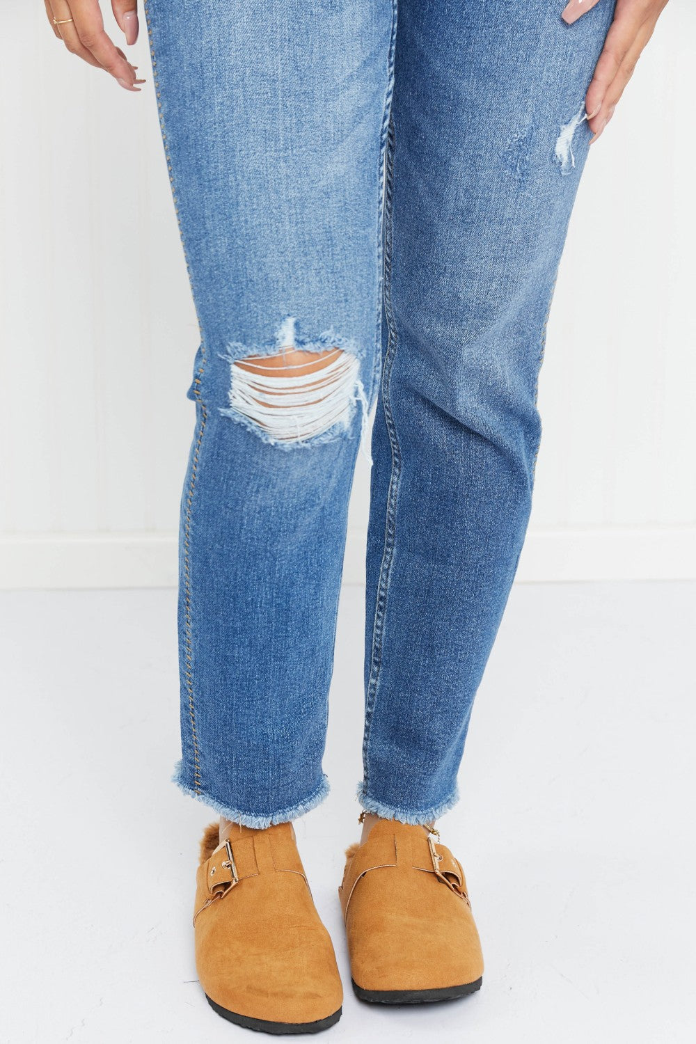 Judy Blue Cora Howdy Embroidery Boyfriend Jeans -