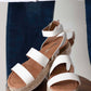 WeeBoo On the Doorstep Espadrille Platform Sandals in White -