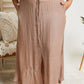 Sweet Lovely by Jen Leaps and Bounds Slit Maxi Skirt in Mocha -