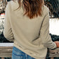 Contrast Quarter-Snap Long Sleeve Sweatshirt -