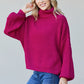Zenana First Snow Ribbed Turtleneck Sweater -
