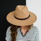 Justin Taylor Lookin' Good Faux Leather Strap Fedora -