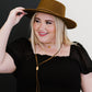Fame Adventures to Come Faux Leather Strap Fedora -