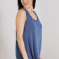 Sew In Love Never a Dull Moment Racerback Tank in Denim Color -