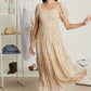 Flower Fields Floral Maxi Dress - Pink / 0X
