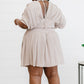 Davi & Dani Stay a Little Longer Pleated Mini Dress -