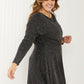 White Birch Photo Op Full Size Metallic Dress with Built-In Shorts -