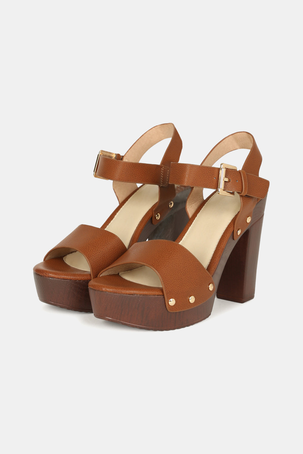 DDK Kindness and Grace Studded Block Heels -