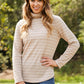 CY Fashion Since When Full SIze Striped Long Sleeve Turtleneck Top -