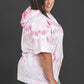Sew In Love Watching Clouds Tie-Dye Short-Sleeved Hoodie in Neon Pink -