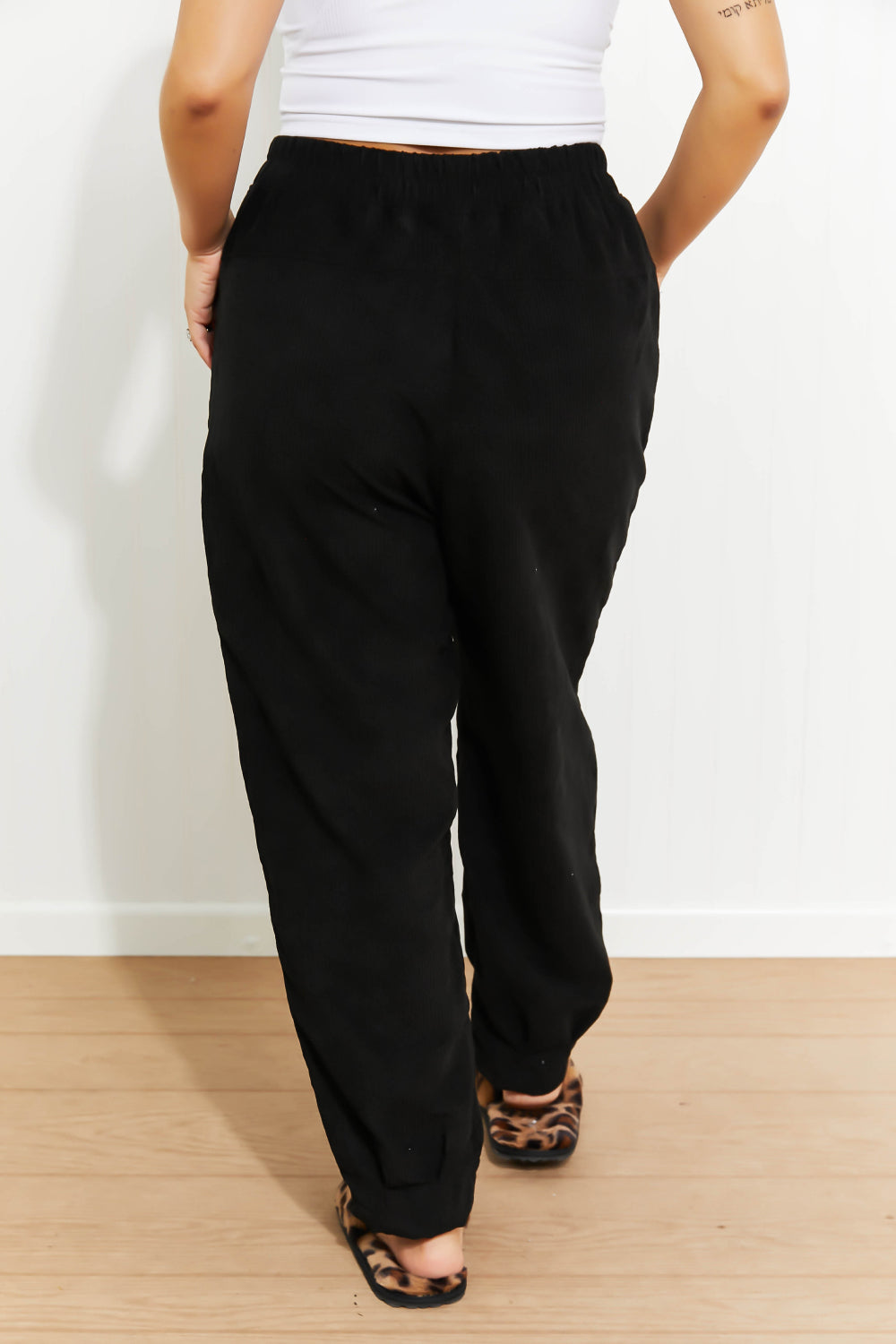 Zenana School Night Corduroy Loose Fit Pants -