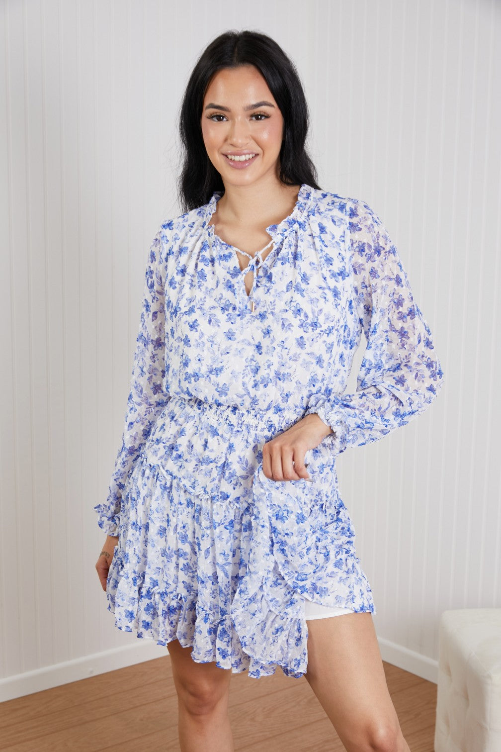 Skies Are Blue Pretty in Paris Floral Mini Dress -