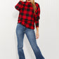 Acting Pro Washington Woodlands Full Size Plaid Juliet Sleeve Top -