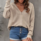 Zip-Up Distressed Hooded Cardigan -