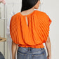 Glam Positively Glowing Pleated Smock Waist Top -