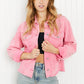 Andree by Unit Dripping in Pearls Full Size Embellished Denim Jacket -