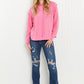 Andree by Unit Live Simply Full Size Shoulder Detail Knit Hoodie -