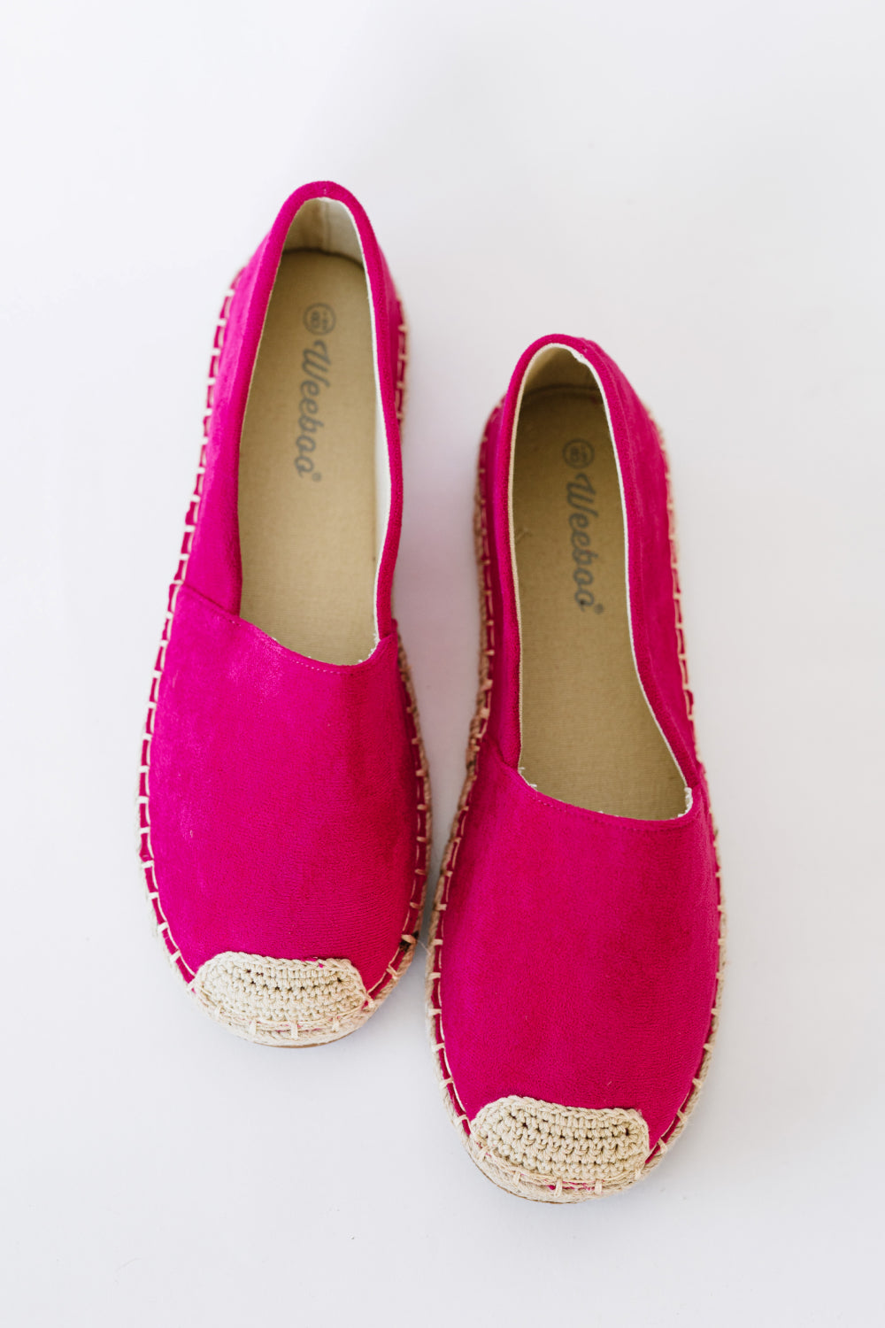 WeeBoo In Step Espadrille Slip-On Flats in Fuchsia -