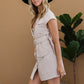 HYFVE Saturday in Sydney Mini Shirt Dress in Khaki -