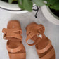 WeeBoo Best Foot Forward Platform Sandals in Brown -