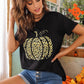 Leopard Pumpkin Graphic Cuffed Tee -