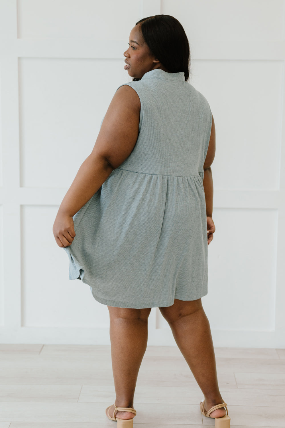 Sew In Love Weekday Wonder Babydoll Dress in Silver -