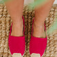 WeeBoo In Step Espadrille Slip-On Flats in Fuchsia -