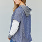 Sugarfox Full Size Contrast Faux Layered Exposed Seam Hoodie -