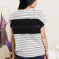 Sew In Love Ideal Date Color Block Striped Tee in Black -