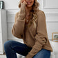 Zip-Up Distressed Hooded Cardigan -