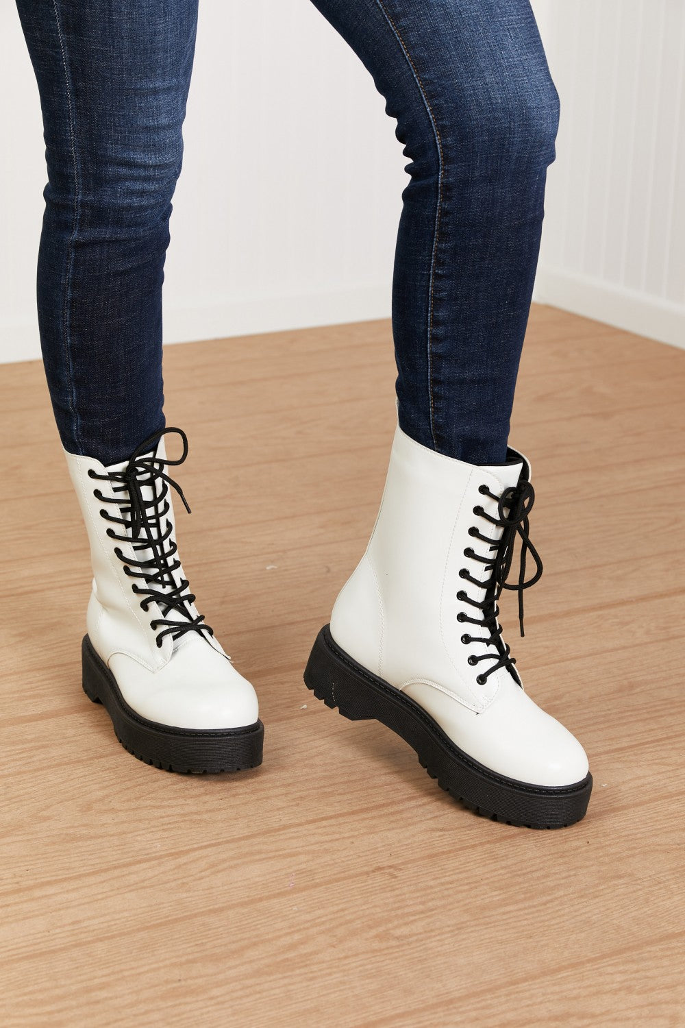 WeeBoo Big Steps Platform Combat Boots -