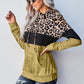 Leopard Color Block Hoodie -