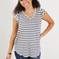 Sew In Love Illuminate the Way Striped Tee in Navy -