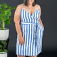 Davi & Dani Never Let Go Striped Sleeveless Dress -