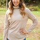 CY Fashion Since When Full SIze Striped Long Sleeve Turtleneck Top -
