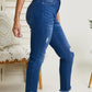YMI Jeanswear Irene Frayed Cropped Jeans -